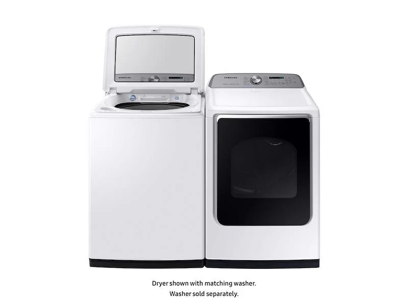 Samsung DVE54R7600W DV7600 7.4 cu. ft. Electric Dryer with Steam Sanitize+ in White - Image 7