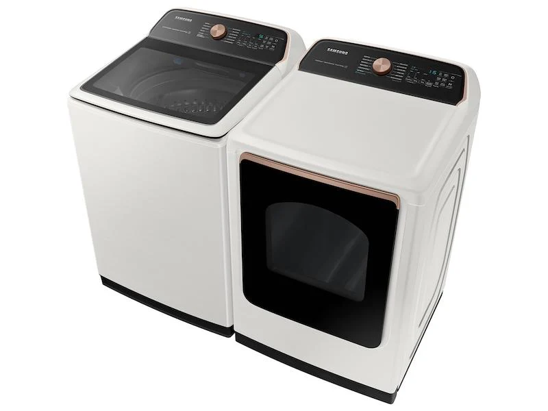 Samsung DVE55A7300E 7.4 cu. ft. Smart Electric Dryer with Steam Sanitize+ in Ivory - Image 9