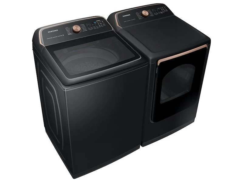 Samsung DVE55A7700V 7.4 cu. ft. Smart Electric Dryer with Steam Sanitize+ in Brushed Black - Image 7