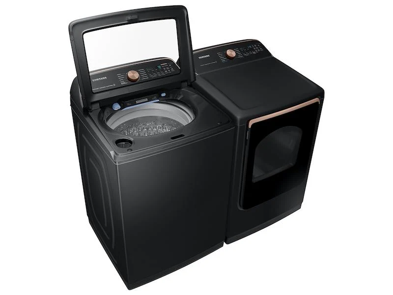 Samsung DVE55A7700V 7.4 cu. ft. Smart Electric Dryer with Steam Sanitize+ in Brushed Black - Image 9