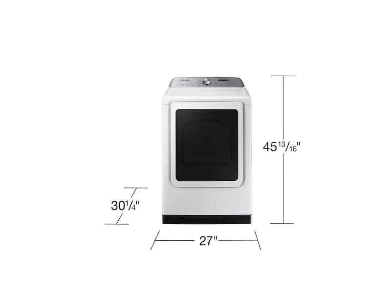 Samsung DVE55CG7100WA3 7.4 cu. ft. Smart Electric Dryer with Steam Sanitize+ in White - Image 2
