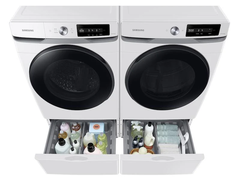 Samsung 7.5 cu. ft. Smart Dial Gas Dryer with Super Speed Dry in White - Image 6
