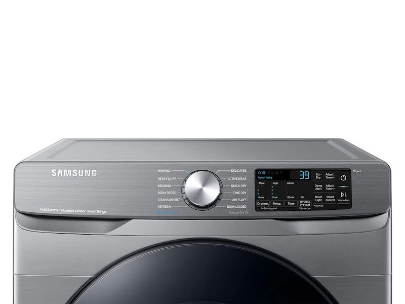 Samsung DVG45B6300P 7.5 cu. ft. Smart Gas Dryer with Steam Sanitize+ in Platinum - Image 2