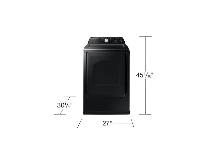 Samsung DVG47CG3500VA3 7.4 cu. ft. Smart Gas Dryer with Sensor Dry in Brushed Black - Image 2