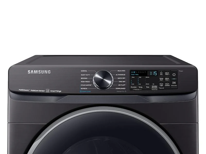 Samsung DVG50A8500V 7.5 cu. ft. Smart Gas Dryer with Steam Sanitize+ in Brushed Black - Image 2