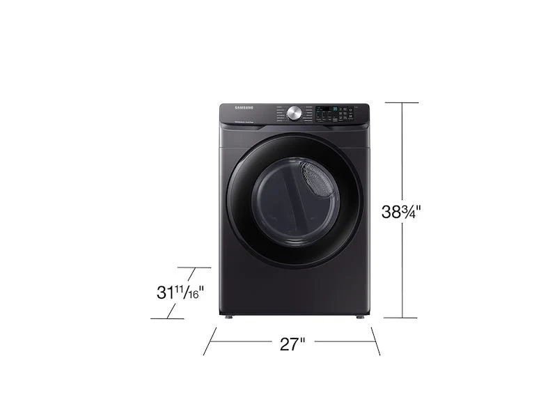 Samsung DVG51CG8000V 7.5 cu. ft. Smart Gas Dryer with Sensor Dry in Brushed Black - Image 2