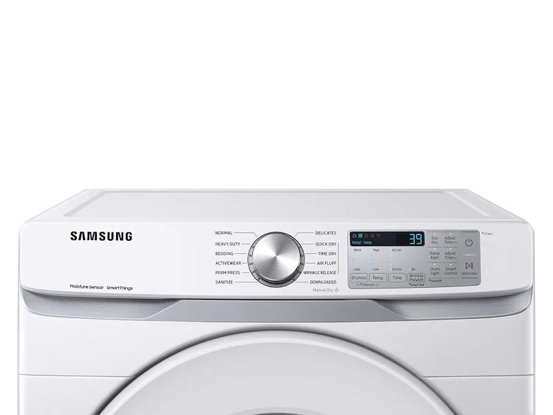 Samsung DVG51CG8000W 7.5 cu. ft. Smart Gas Dryer with Sensor Dry in White - Image 3