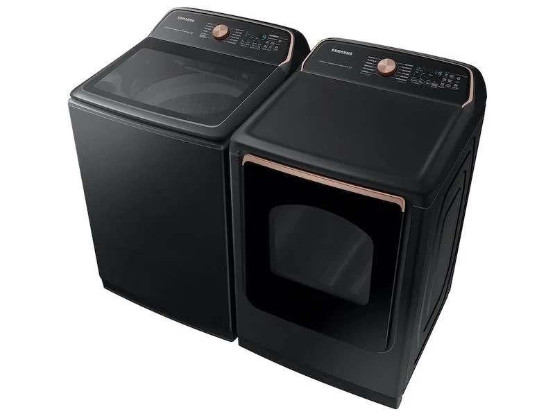 Samsung DVG55A7700V 7.4 cu. ft. Smart Gas Dryer with Steam Sanitize+ in Brushed Black - Image 8