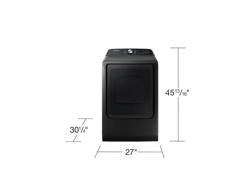 Samsung DVG55CG7100VA3 7.4 cu. ft. Smart Gas Dryer with Steam Sanitize+ in Brushed Black - Image 2
