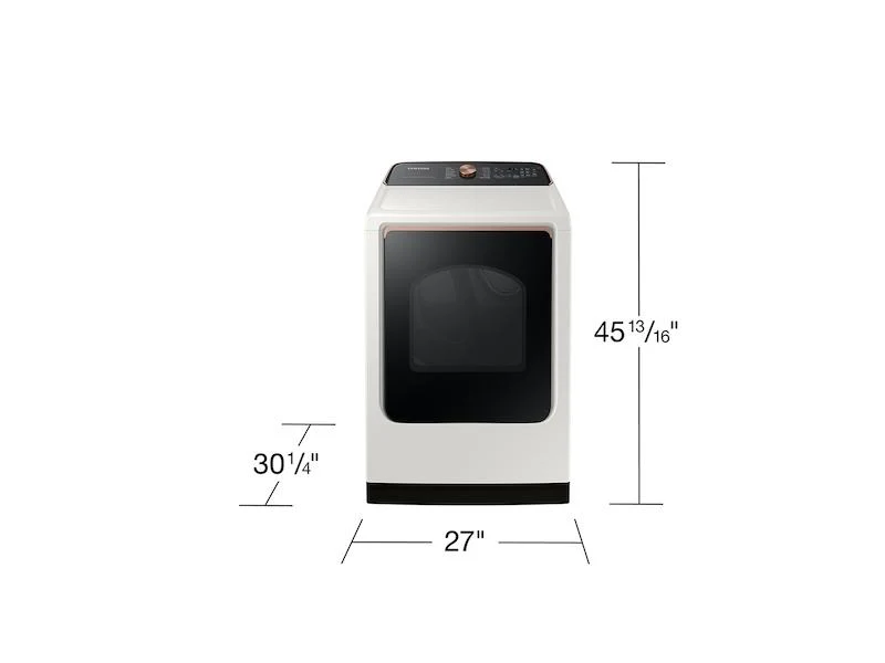 Samsung DVG55CG7500E 7.4 cu. ft. Smart Gas Dryer with Steam Sanitize+ in Ivory - Image 2