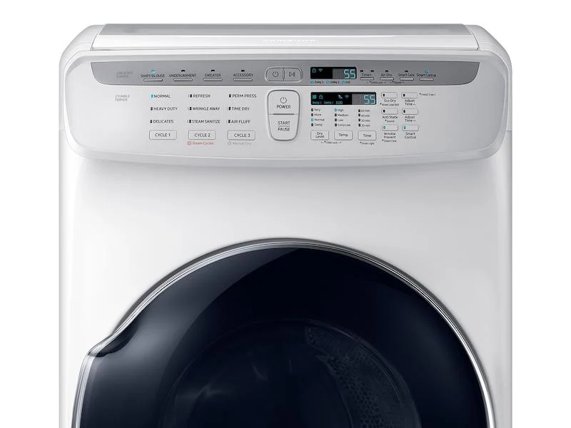 Samsung DVG55M9600W 7.5 cu. ft. Smart Gas Dryer with FlexDry™ in White - Image 4
