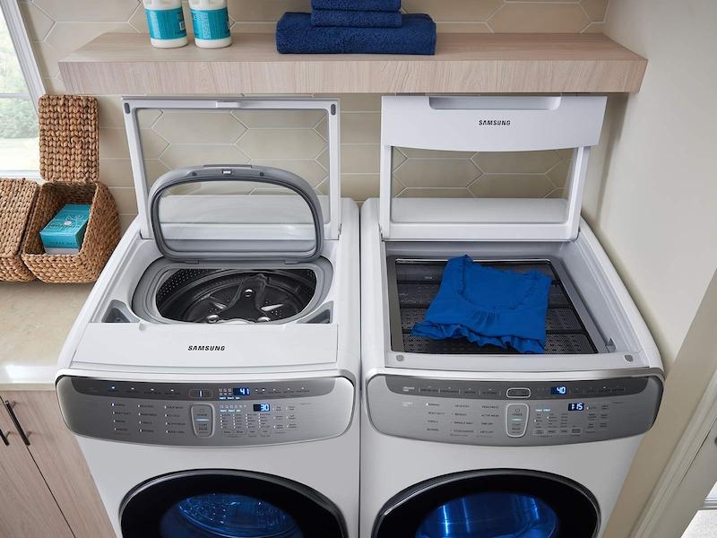 Samsung DVG60M9900W 7.5 cu. ft. Smart Gas Dryer with FlexDry™ in White - Image 6