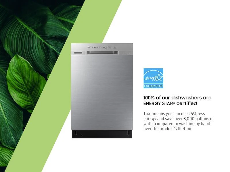 Samsung Front Control 51 dBA Dishwasher with Hybrid Interior in Stainless Steel - Image 3