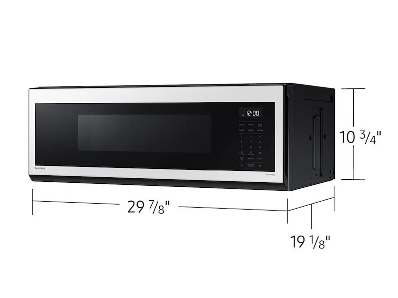 Samsung ME11CB751012AA 1.1 cu. ft. Bespoke Smart SLIM Over-the-Range Microwave with 400 CFM Hood Ventilation, Wi-Fi & Voice Control in White Glass - Image 2