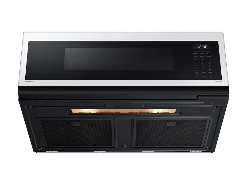 Samsung ME11CB751012AA 1.1 cu. ft. Bespoke Smart SLIM Over-the-Range Microwave with 400 CFM Hood Ventilation, Wi-Fi & Voice Control in White Glass - Image 8