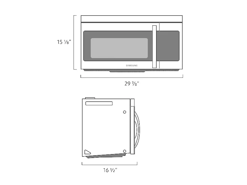 Samsung 1.6 cu. ft. Over-the-Range Microwave with Auto Cook in White - Image 2