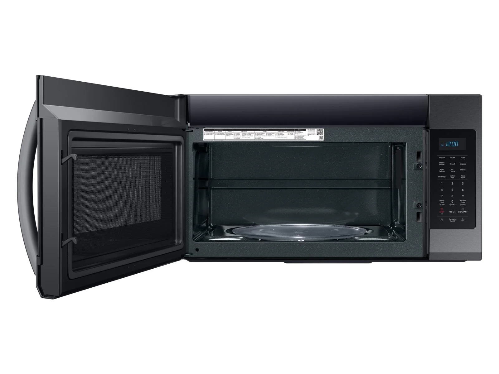 Samsung 1.9 cu. ft. Over-the-Range Microwave with Sensor Cooking in Black Stainless Steel - Image 2