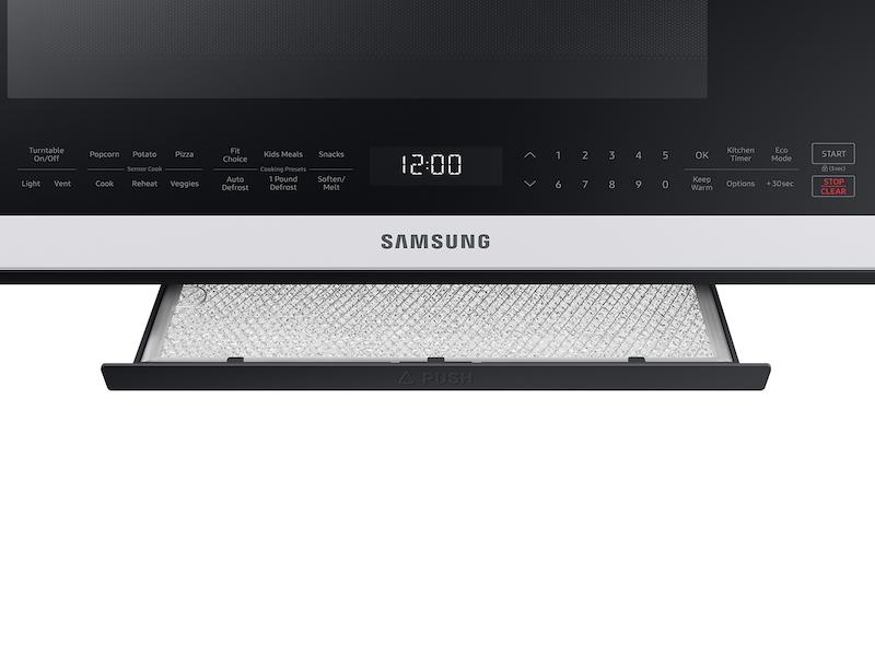 Samsung Bespoke Over-the-Range Microwave 2.1 cu. ft. with Sensor Cooking in White Glass - Image 12