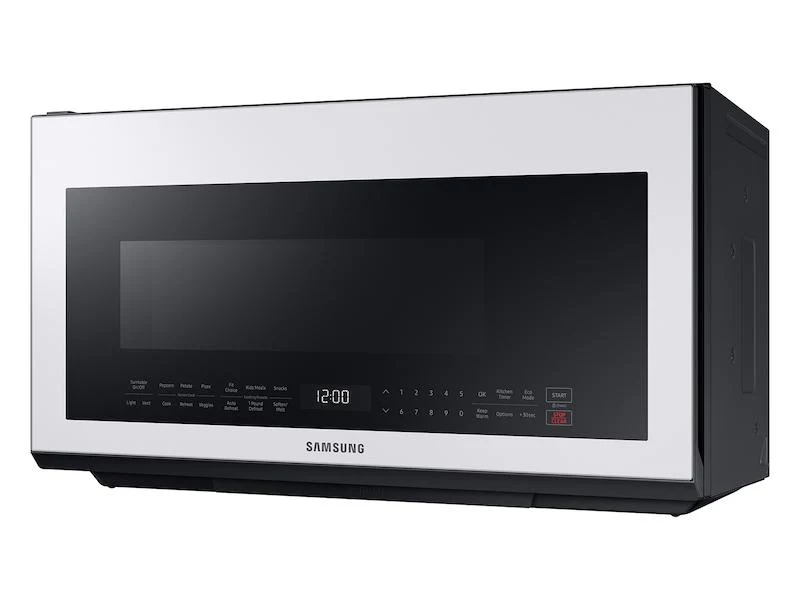 Samsung Bespoke Over-the-Range Microwave 2.1 cu. ft. with Sensor Cooking in White Glass - Image 6