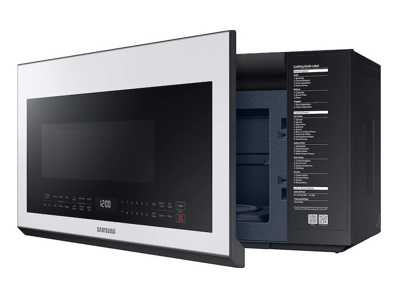 Samsung Bespoke Over-the-Range Microwave 2.1 cu. ft. with Sensor Cooking in White Glass - Image 7