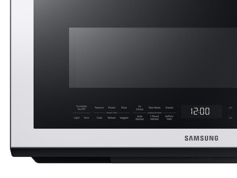 Samsung Bespoke Over-the-Range Microwave 2.1 cu. ft. with Sensor Cooking in White Glass - Image 8