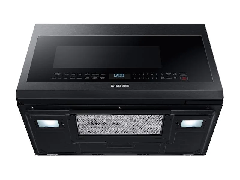 SAMSUNG 2.1 cu. ft. Over-the-Range Microwave with Sensor Cooking in Fingerprint Resistant Black Stainless Steel - Image 3