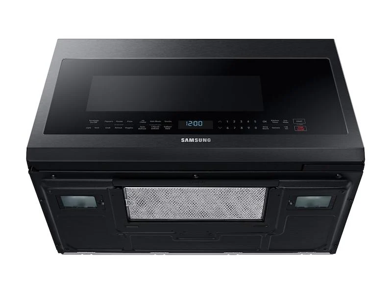 SAMSUNG 2.1 cu. ft. Over-the-Range Microwave with Sensor Cooking in Fingerprint Resistant Black Stainless Steel - Image 7