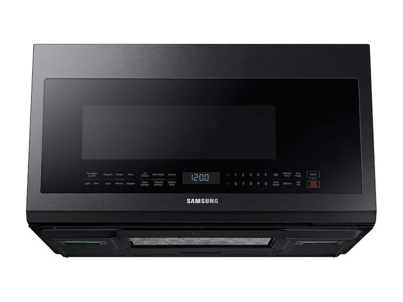 SAMSUNG 2.1 cu. ft. Over-the-Range Microwave with Sensor Cooking in Fingerprint Resistant Black Stainless Steel - Image 9