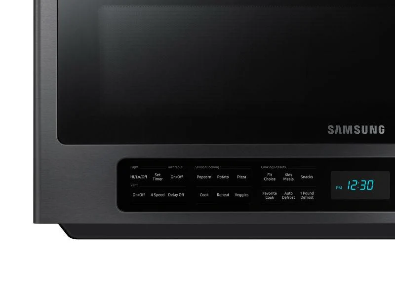 Samsung 2.1 cu. ft. Over-the-Range Microwave with Sensor Cooking in Fingerprint Resistant Black Stainless Steel - Image 10