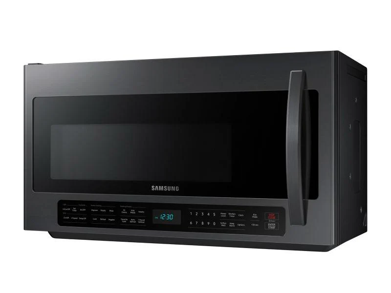 Samsung 2.1 cu. ft. Over-the-Range Microwave with Sensor Cooking in Fingerprint Resistant Black Stainless Steel - Image 4