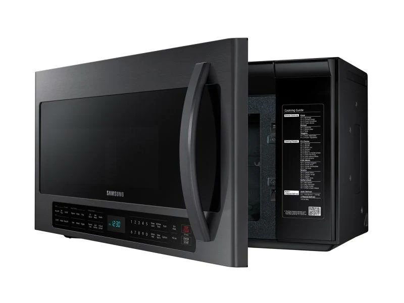 Samsung 2.1 cu. ft. Over-the-Range Microwave with Sensor Cooking in Fingerprint Resistant Black Stainless Steel - Image 5