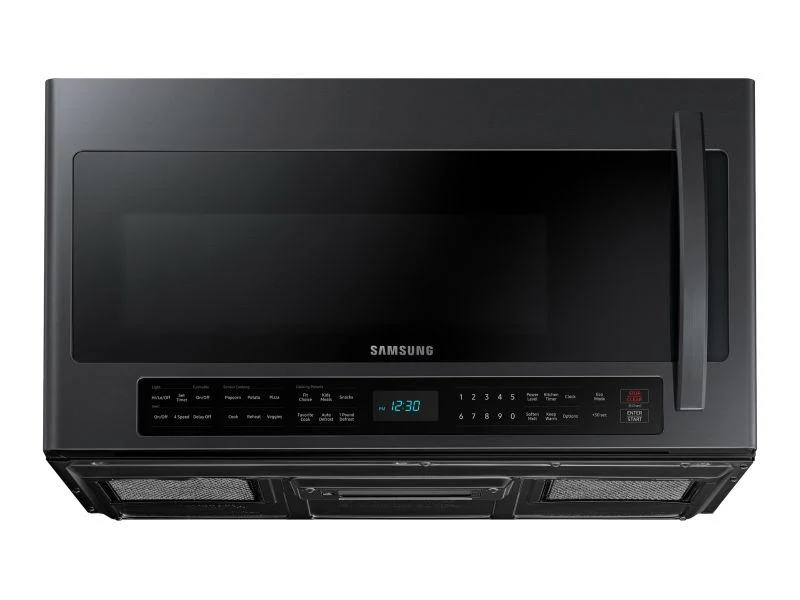 Samsung 2.1 cu. ft. Over-the-Range Microwave with Sensor Cooking in Fingerprint Resistant Black Stainless Steel - Image 7