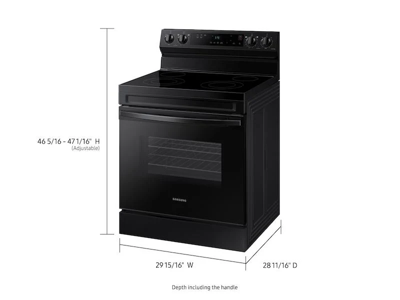 Samsung NE63A6111SB 6.3 cu. ft. Smart Freestanding Electric Range with Steam Clean in Black - Image 2