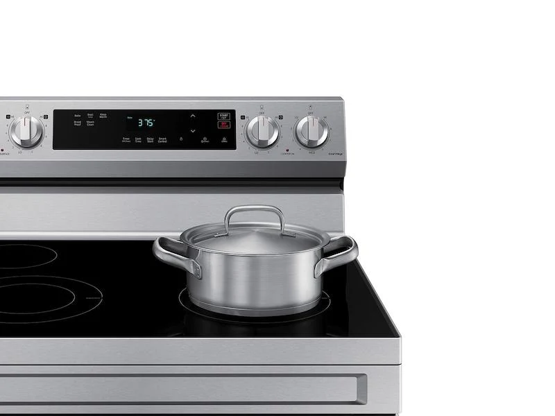Samsung NE63A6111SS 6.3 cu. ft. Smart Freestanding Electric Range with Steam Clean in Stainless Steel - Image 4