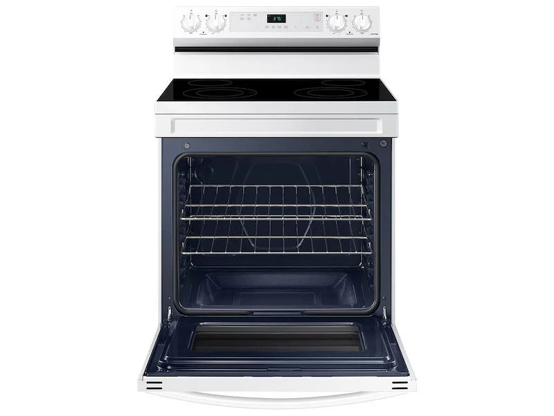 6.3 cu. ft. Smart Freestanding Electric Range with Steam Clean in White - Image 10