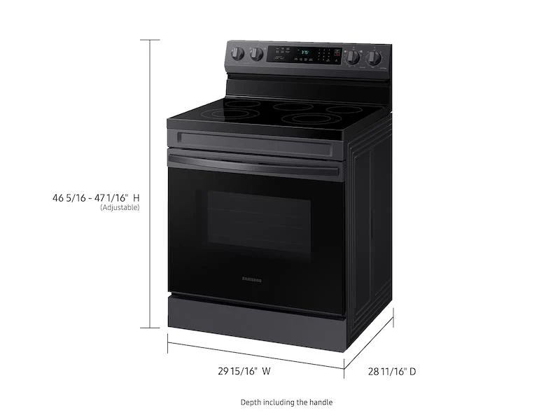 Samsung NE63A6311SG 6.3 cu. ft. Smart Freestanding Electric Range with Rapid Boil™ & Self Clean in Black Stainless Steel - Image 2