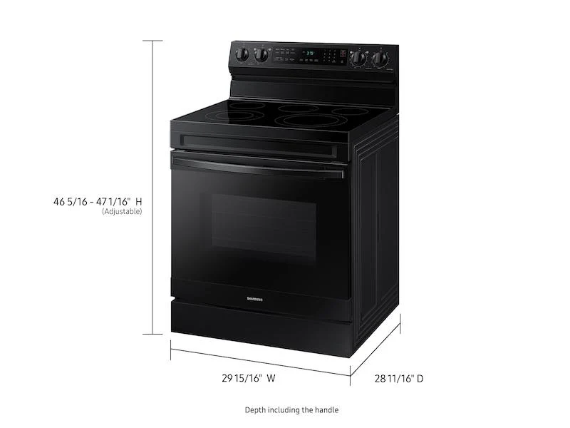 Samsung NE63A6511SB 6.3 cu. ft. Smart Freestanding Electric Range with No-Preheat Air Fry & Convection in Black - Image 2