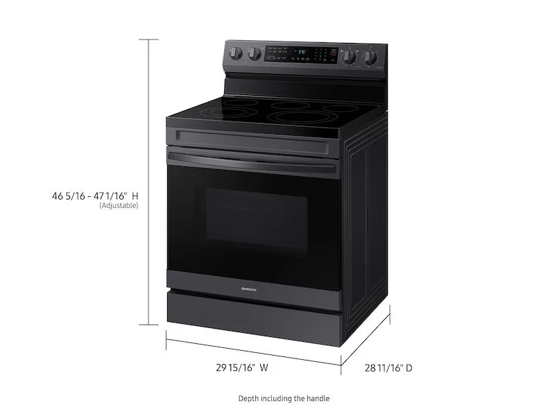 Samsung NE63A6511SG 6.3 cu.ft.Smart Freestanding Electric Range with No-Preheat Air Fry & Convection in Black Stainless Steel - Image 2