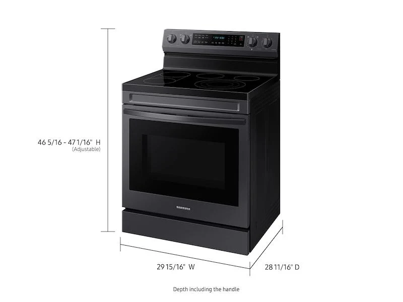 Samsung NE63A6711SG 6.3 cu. ft. Smart Freestanding Electric Range with No-Preheat Air Fry, Convection+ & Griddle in Black Stainless Steel - Image 2