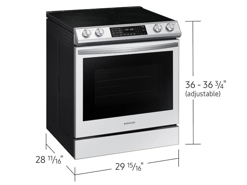 Samsung Bespoke 6.3 cu. ft. Smart Front Control Slide-In Electric Range with Air Fry - Image 3