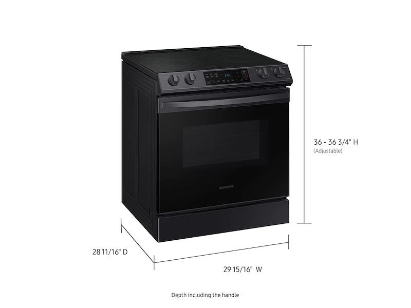 6.3 cu. ft. Smart Slide-in Electric Range in Black Stainless Steel - Image 2