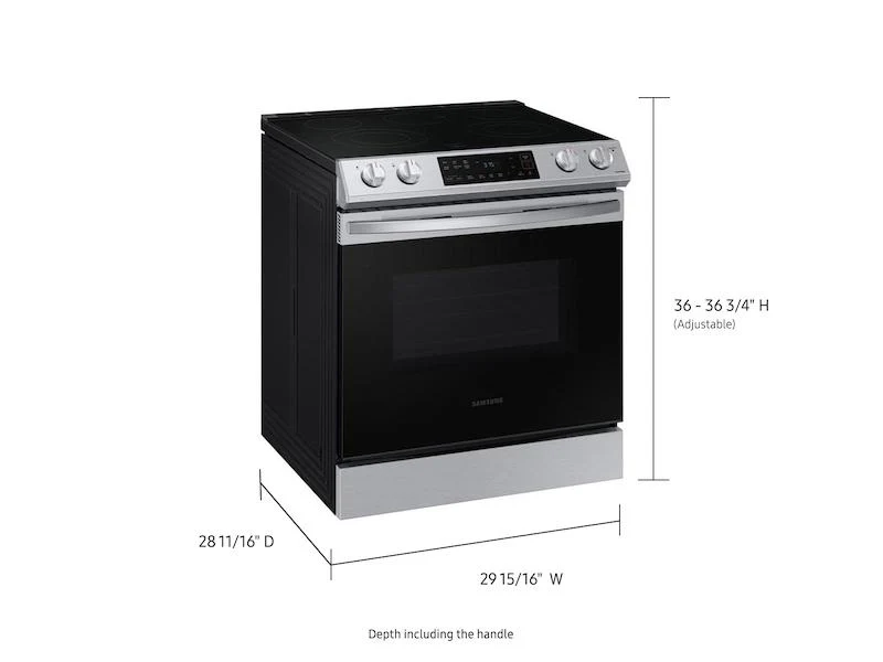 SAMSUNG 6.3 cu. ft. Smart Slide-in Electric Range in Stainless Steel - Image 2