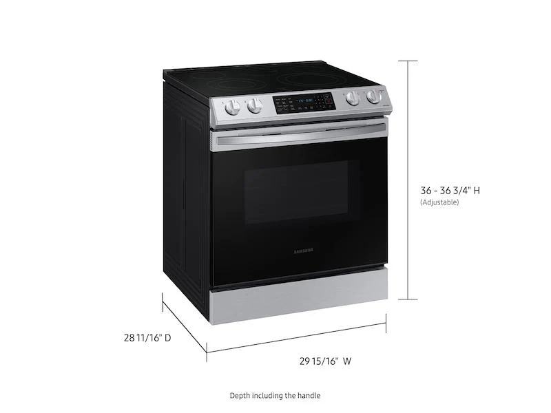 6.3 cu. ft. Smart Slide-in Electric Range with Convection in Stainless Steel - Image 2