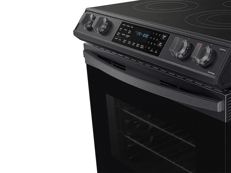 Samsung 6.3 cu. ft. Smart Slide-in Electric Range with Air Fry in Black Stainless Steel - Image 5