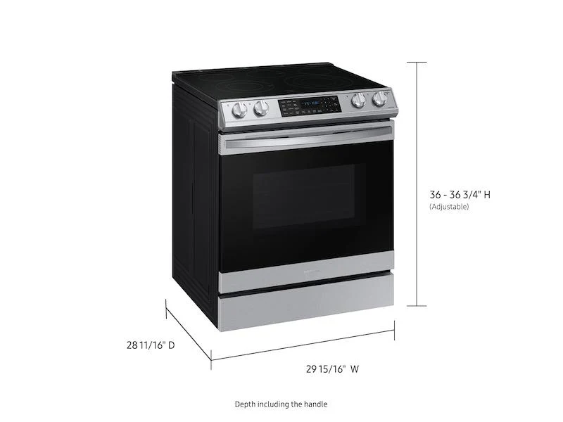Samsung 6.3 cu. ft. Smart Slide-in Electric Range with Air Fry in Stainless Steel - Image 2