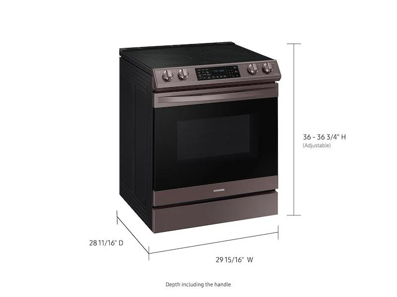Samsung NE63T8511ST 6.3 cu. ft. Smart Slide-in Electric Range with Air Fry in Tuscan Stainless Steel - Image 3