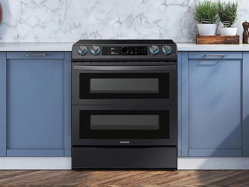Samsung 6.3 cu ft. Smart Slide-in Electric Range with Smart Dial, Air Fry, - Image 3