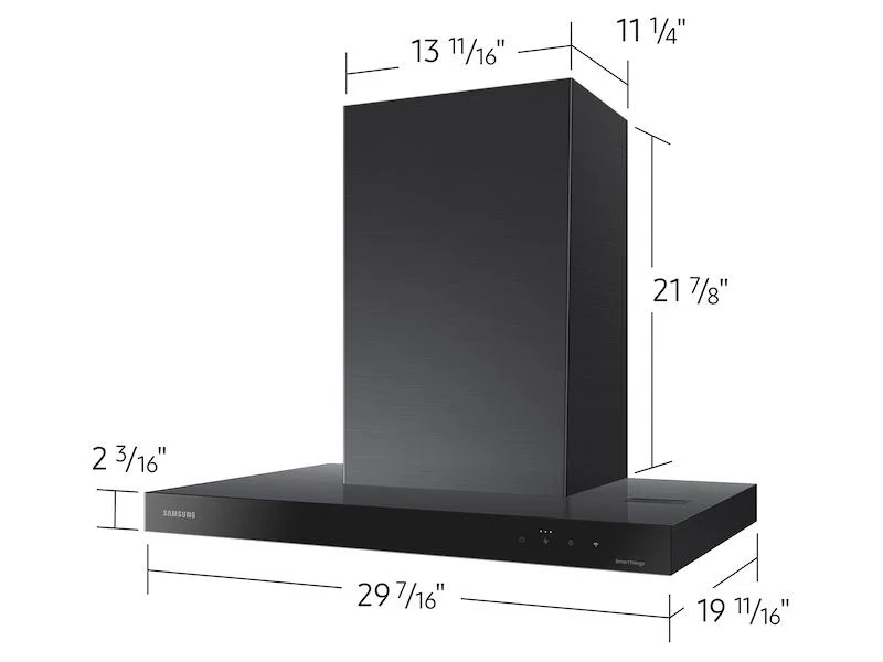Samsung NK30CB600W33AA 30" Bespoke Smart Wall Mount Hood in Clean Deep Charcoal - Image 2