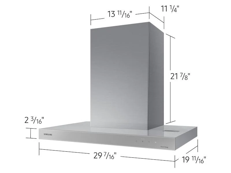 Samsung NK30CB600WCGAA 30" Bespoke Smart Wall Mount Hood in Clean Grey - Image 2
