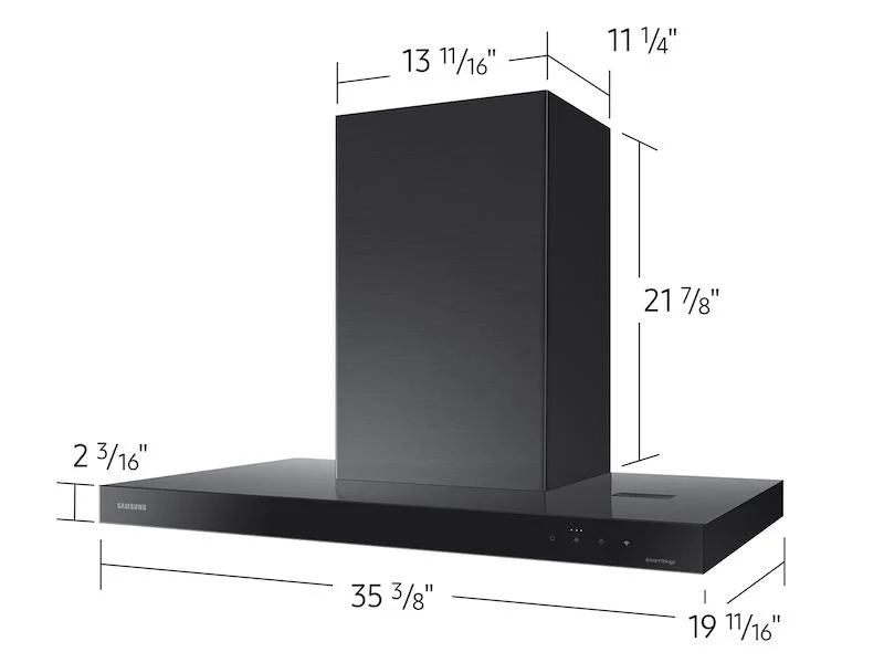 Samsung NK36CB600W33AA 36" Bespoke Smart Wall Mount Hood in Clean Deep Charcoal - Image 2